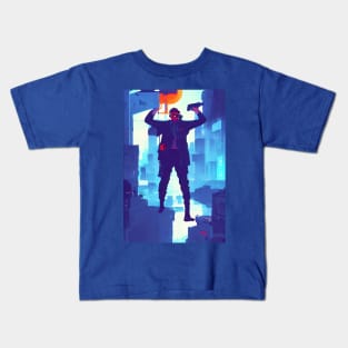 Cyberpunk netrunner Kids T-Shirt